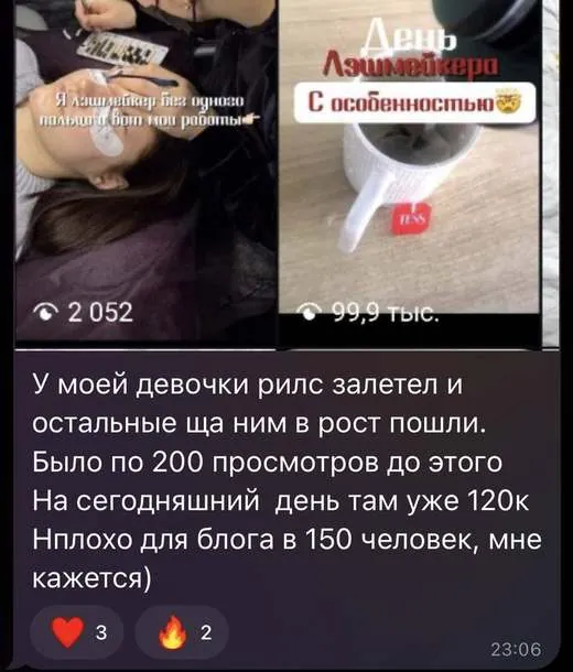скриншот из чата учеников