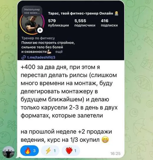 скриншот из чата учеников