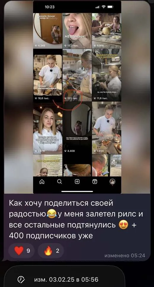 скриншот из чата учеников